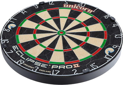 Dartboard Darts Board | Eclipse Pro/Eclipse Pro 2 | Flat Profile Number Ring | Championship Quality Sisal Bristle | Staple-Free Construction