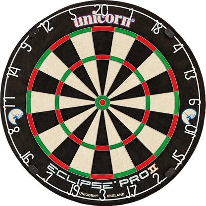Dartboard Darts Board | Eclipse Pro/Eclipse Pro 2 | Flat Profile Number Ring | Championship Quality Sisal Bristle | Staple-Free Construction