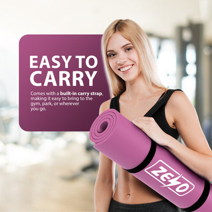 YOGA MAT 10MM THICK EXERCISE MAT GYM WORKOUT FITNESS PILATES HOME NON SLIP NBR