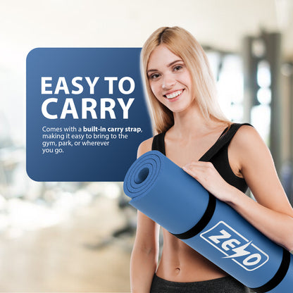 YOGA MAT 10MM THICK EXERCISE MAT GYM WORKOUT FITNESS PILATES HOME NON SLIP NBR